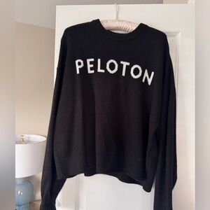 Peloton Women's Black Crew Neck Sweater